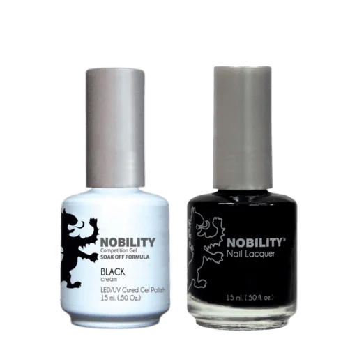 Gel nail polish starter packs-NBCS002 - NOBILITY GEL POLISH & NAIL LACQUER - BLACK 0.5oz