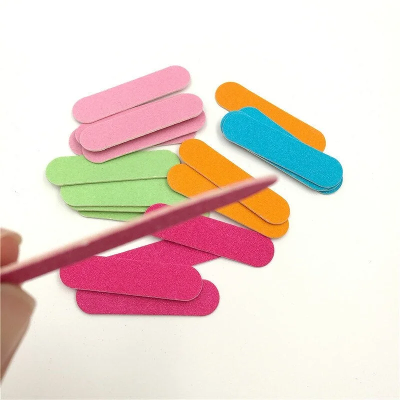 Durable nail gel topper-9cm Wooden Mini File - Blue