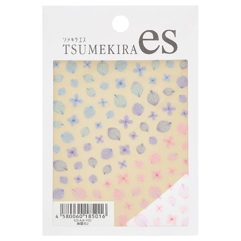 Quick-set nail top coat-HYDRANGEA 2 STICKERS | ES-AJI-102