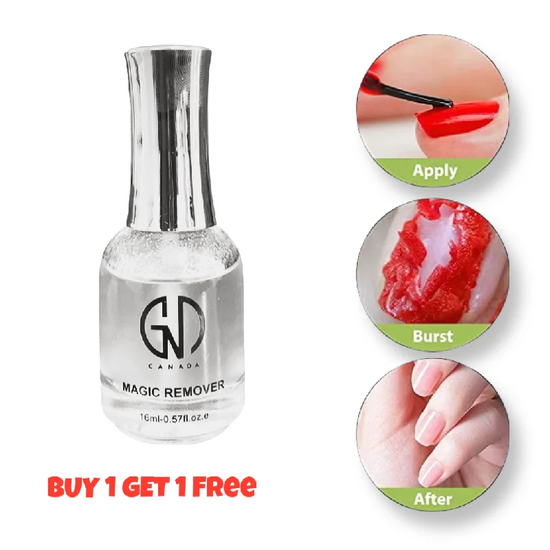 Glitter nail top coat-GND Magic Remover (Shellac color remover)