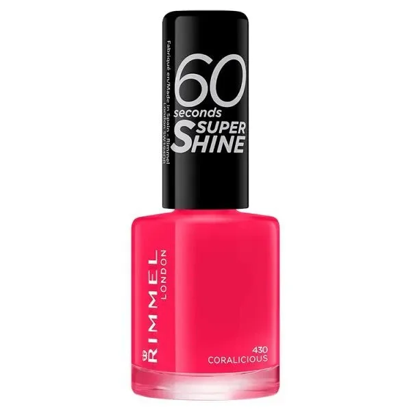 Flexible nail adhesive-Rimmel 60 Seconds Super Shine Nail Polish 430 Coralicious