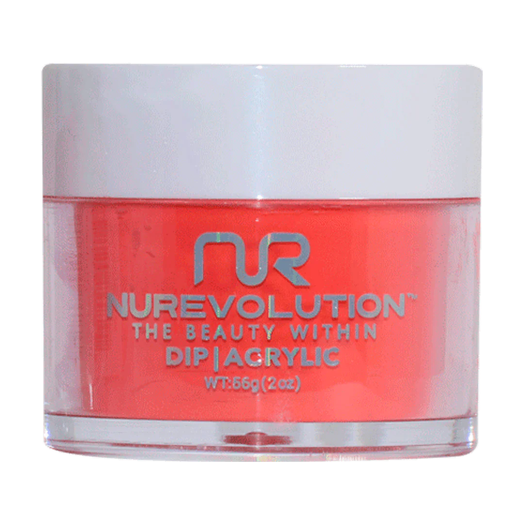 Vegan nail polish for women-NuRevolution Trio Dip/Acrylic Powder 037 She's On Fire