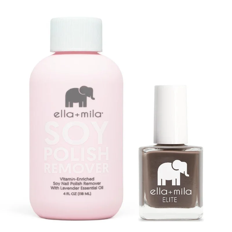 Anti-chip nail sealant-ella+mila - Soy Polish Remover & London Fog - .45oz