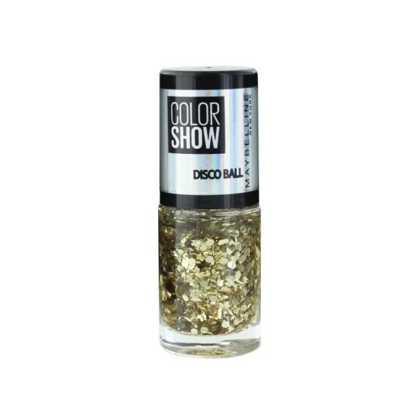 Satin nail polish overlay-Maybelline Color Show Disco Ball Nail Polish 467 Party Cracker