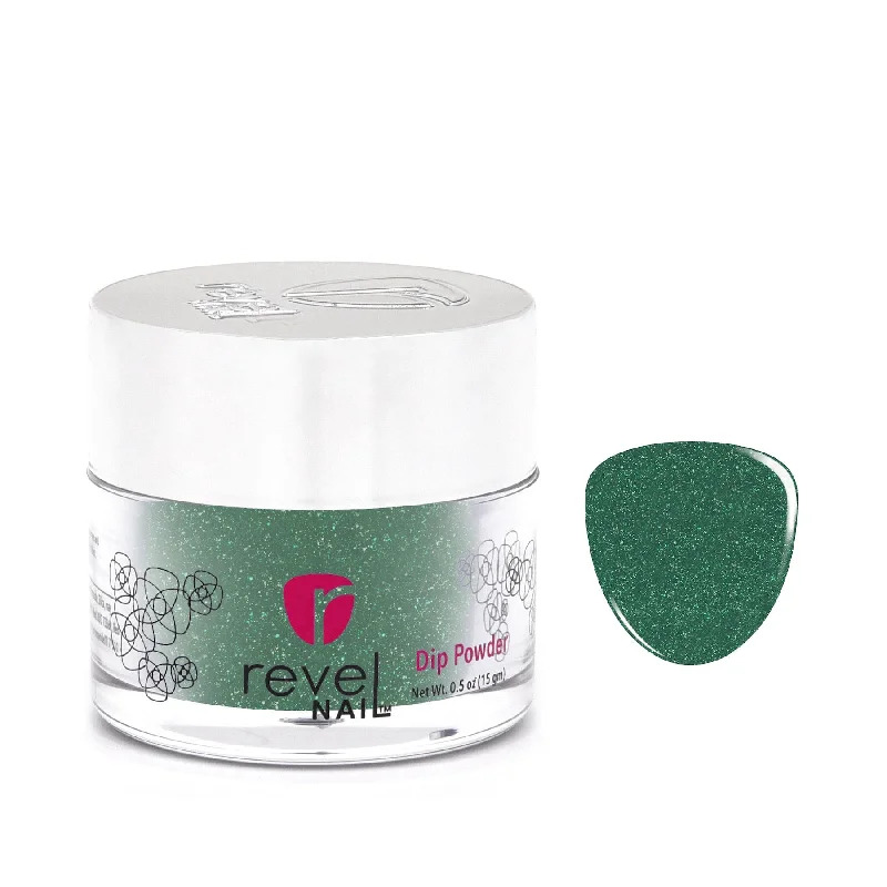 Moisturizing nail oil-D971 Spruced Up Green Shimmer Dip Powder