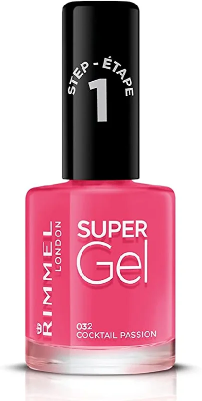 Sparkle nail art gems-Rimmel London Super Gel Nail Polish 032 Cocktail Passion