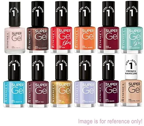 Nude nail polish shades-Rimmel London Super Gel Nail Polish Assorted Set of 10