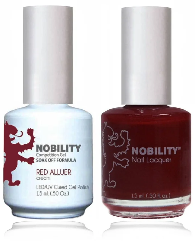 UV-resistant nail polish-NBCS003 - NOBILITY GEL POLISH & NAIL LACQUER - RED ALLURE 0.5oz